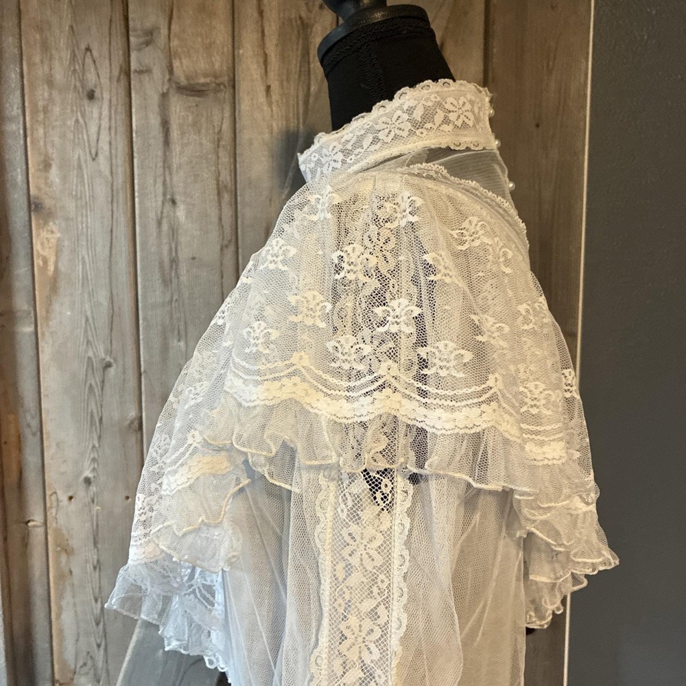 VTG Gunne Sax Romantic Renaissance Bridal Collection Lace Dress Gown Sz 13 - Picture 7 of 17